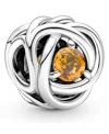 Pandora Birthstone Crystals Eternity Circle Charm In Yellow,topaz - November