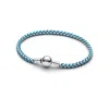 Pandora Blue Cord Snake Chain Bracelet In Multi