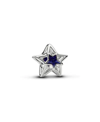 Pandora Blue Enamel Star Openwork Charm