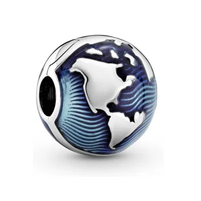 Pandora Blue Globe Clip Charm
