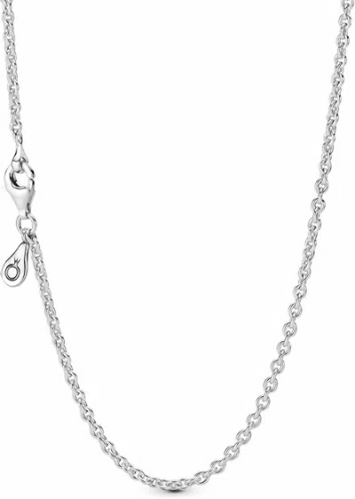 Pandora Cable Chain Necklace In Silver In Metallic