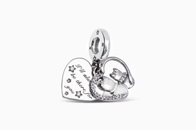 Pandora Cats & Hearts Dangle Charm In Metallic