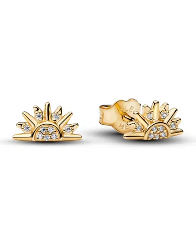 Pandora Celestial Sparkling Sun Stud Earrings In Gold