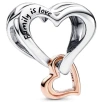 Pandora Sterling Silver Two-tone Openwork Infinity Heart Charm