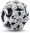 Pandora Cubic Zirconia Sparkling Herbarium Cluster Round Charm