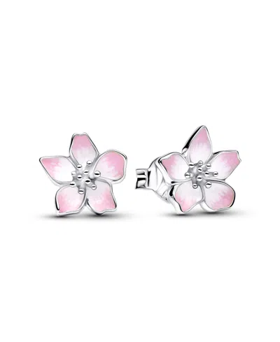 Pandora Cherry Blossom Stud Earrings In Multi