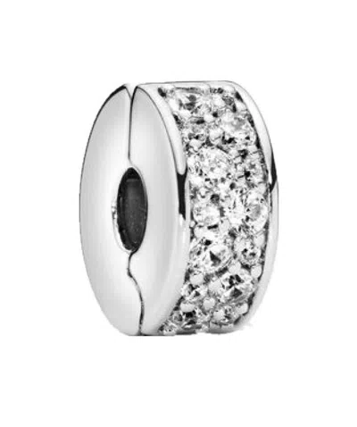 Pandora Clear Pavé Clip Beading In Metallic