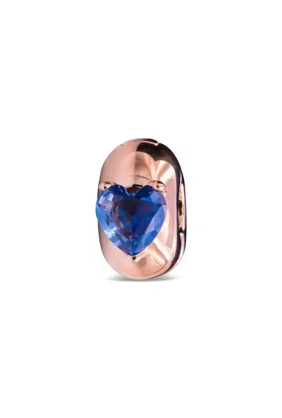 Pandora Colours Blue Heart Solitaire Clip Charm -
