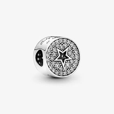 Pandora Congrats Charm With Clear Cubic Zirconia In White