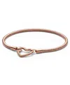 Pandora Cubic Zirconia 14k Rose Gold-plated Sparkling Tennis Bracelet In Rose Gold
