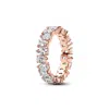 Pandora Cubic Zirconia Alternating Band Ring In Clear