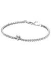 Pandora Cubic Zirconia Disney Minnie Mouse Tennis Bracelet In Silver