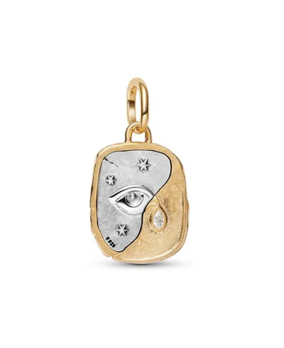 Pandora Cubic Zirconia Eye Medallion Charm In Gold