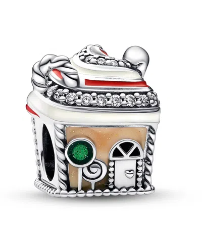 Pandora Cubic Zirconia Festive Gingerbread House Charm In Multicolor