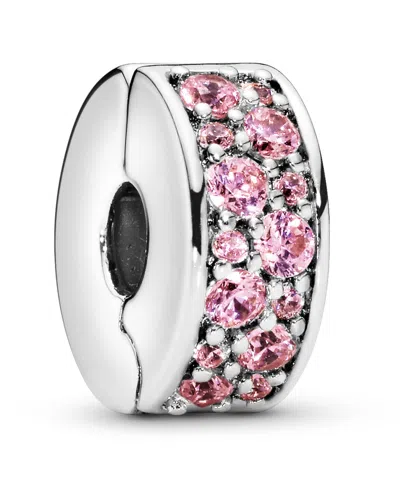 PANDORA CUBIC ZIRCONIA PAVE FIXED CLIP CHARM
