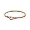 Pandora Cubic Zirconia Sparkling Halo Tennis Bracelet In 14k Gold
