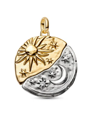 Pandora Cubic Zirconia Sun And Moon Oversized Charm In Multi
