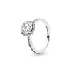 Pandora Cubic Zirconia Timeless Round Sparkle Halo Ring In Silver
