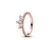 Pandora Cubic Zirconia Timeless Sparkling Herbarium Cluster Ring In Rose Gold
