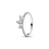 Pandora Cubic Zirconia Timeless Sparkling Herbarium Cluster Ring In Silver