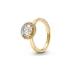 Pandora Cubic Zirconia Timeless Sparkling Round Halo Ring In Gold