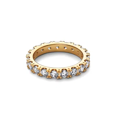 Pandora Cubic Zirconia Timeless Sparkling Row Eternity Ring In Rose Gold