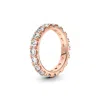 Pandora Cubic Zirconia Timeless Sparkling Row Eternity Ring In Rose Gold