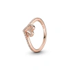 Pandora Cubic Zirconia Timeless Wish Sparkling Heart Ring In Rose Gold