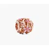 Pandora Daisy Rose Charm With Shaded Pink Enamel In Gold
