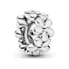 Pandora Darling Daisies Spacer - White Enamel - In Metallic