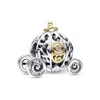 Pandora Disney 100th Anniversary Cinderella's Enchanted Carriage Lab-grown Diamond Charm In Silver