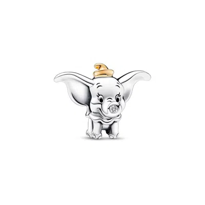 Pandora Disney 100th Anniversary Dumbo Lab-grown Diamond Charm In Metallic