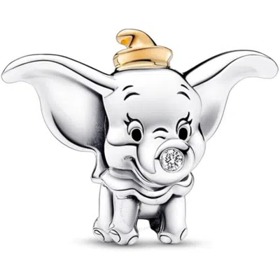 Pandora Disney 100th Anniversary Dumbo Lab-grown Diamond Charm In Gray