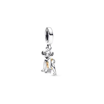 Pandora Disney 100th Anniversary Simba Lab-grown Diamond Dangle Charm In Metallic