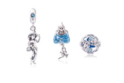 Pandora Disney Aladdin Jasmin & Genie Charm Gift Set In Multi