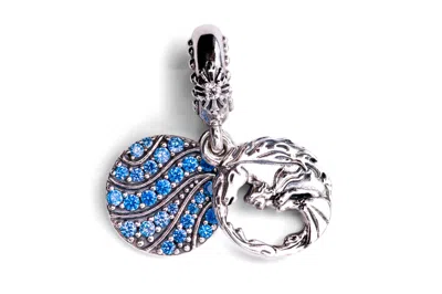 Pandora Disney Frozen Elsa & Nokk Dangle Charm In Metallic