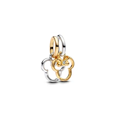 Pandora Disney Mickey And Minnie Mouse Dangle Charms In Two Tone