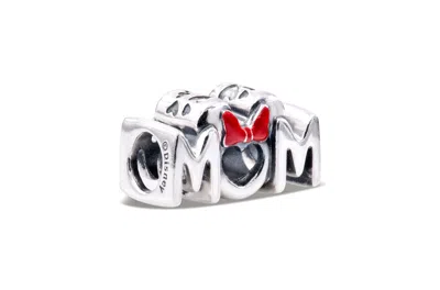 Pandora Disney Minnie Mouse Bow & Mum Charm In Red
