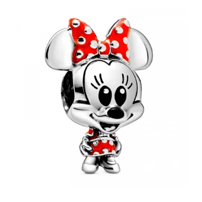 Pandora Disney Minnie Mouse Dotted Dress & Bow Charm In Gold