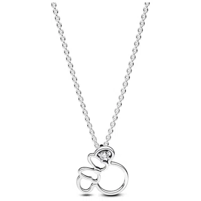 Pandora Disney Minnie Mouse Silhouette Collier Necklace In Multi