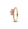 Pandora Disney Princess Rapunzel Tiara Ring In Gold Plated