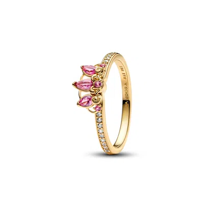 Pandora Disney Princess Rapunzel Tiara Ring In Gold Plated