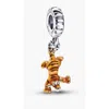 Pandora Disney Tigger Sterling Silver Dangle In Orange