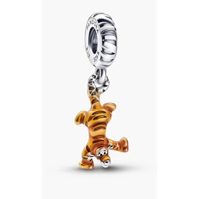 Pandora Disney Tigger Sterling Silver Dangle In Orange