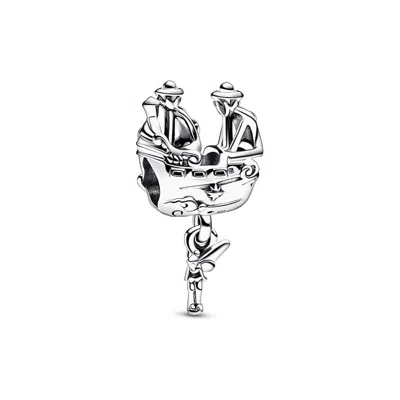 Pandora Disney Tinker Bell & Captain Hooks Pirate Ship Charm In Metallic