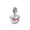 Pandora Disney Winnie The Pooh Piglet Double Dangle Charms In Sterling Silver
