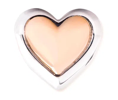 Pandora Domed Golden Heart Charm In Metallic