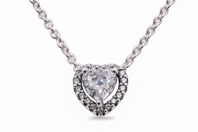 Pandora Elevated Heart Necklace - In Metallic