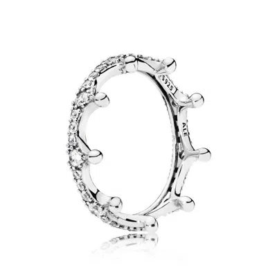 Pandora Enchanted Crown Ring, Clear Cubic Zirconia In Neutral