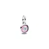 Pandora Engravable Evil Eye Murano Glass Mini Dangle Charms In Sterling Silver